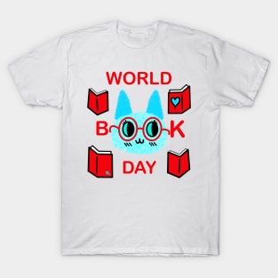 Fuzzy World Book Day Cat T-Shirt